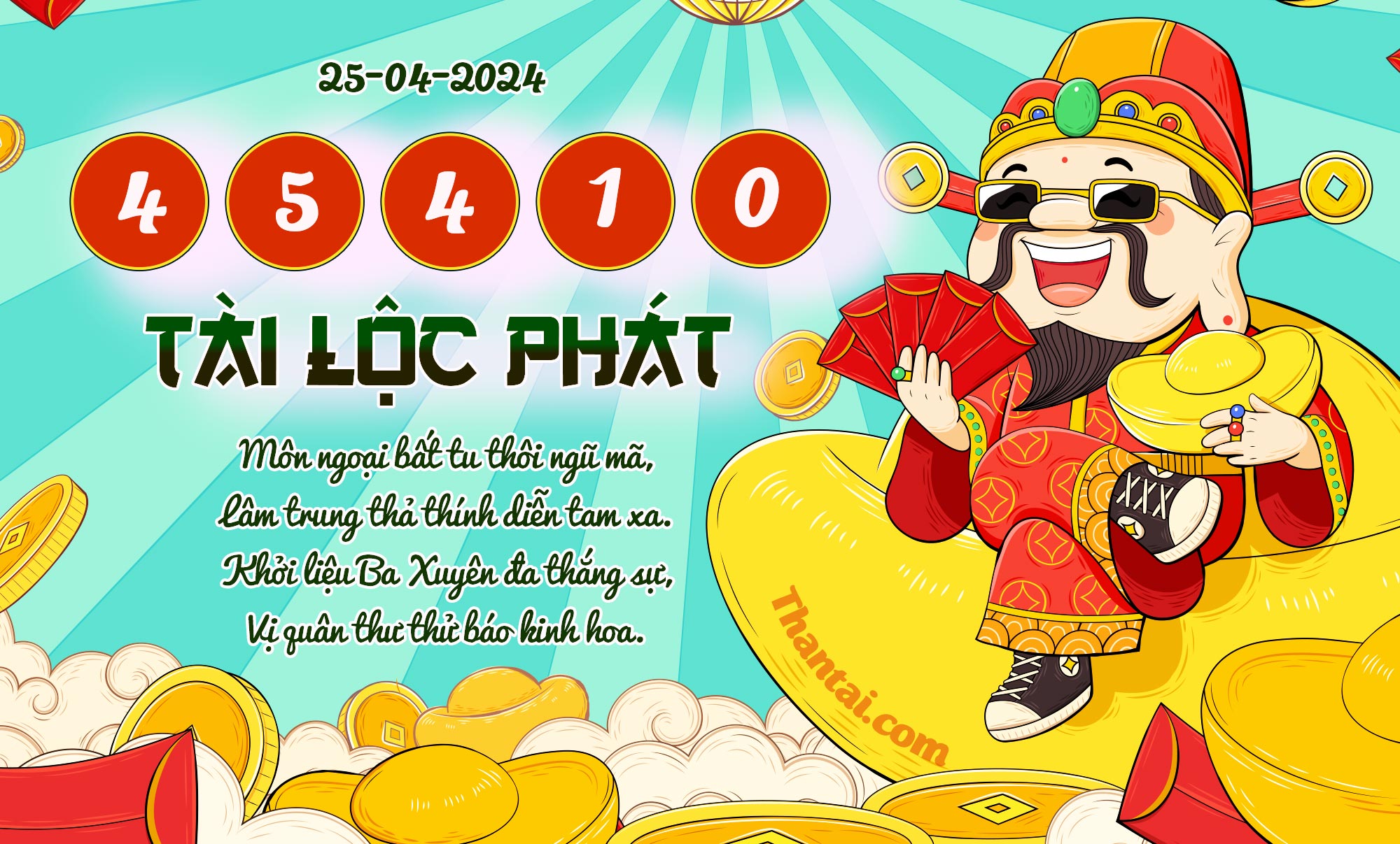 tài lộc phát dự đoán xổ số miền bắc ngày 25/04/2024